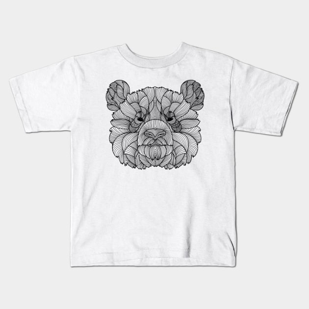 Osos en Lineas Kids T-Shirt by ladinoariel